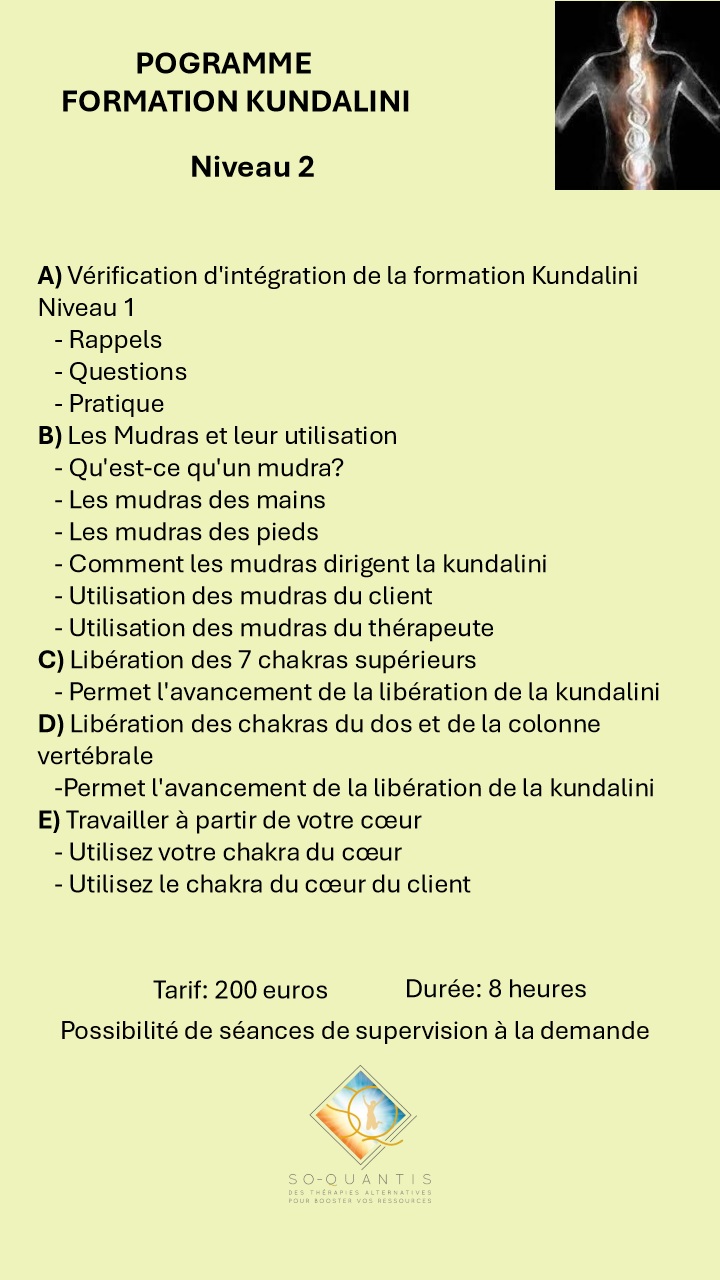 Affiche d’origine : Activation et libération Kundalini – niveau 1 (3/3)